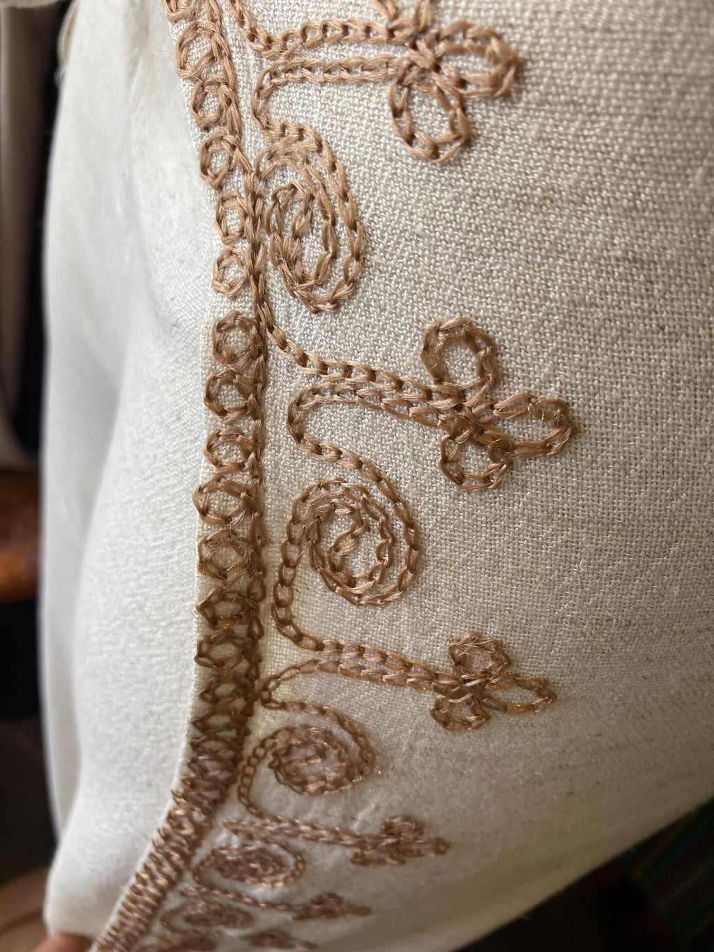 Ensemble lin marocain brodé