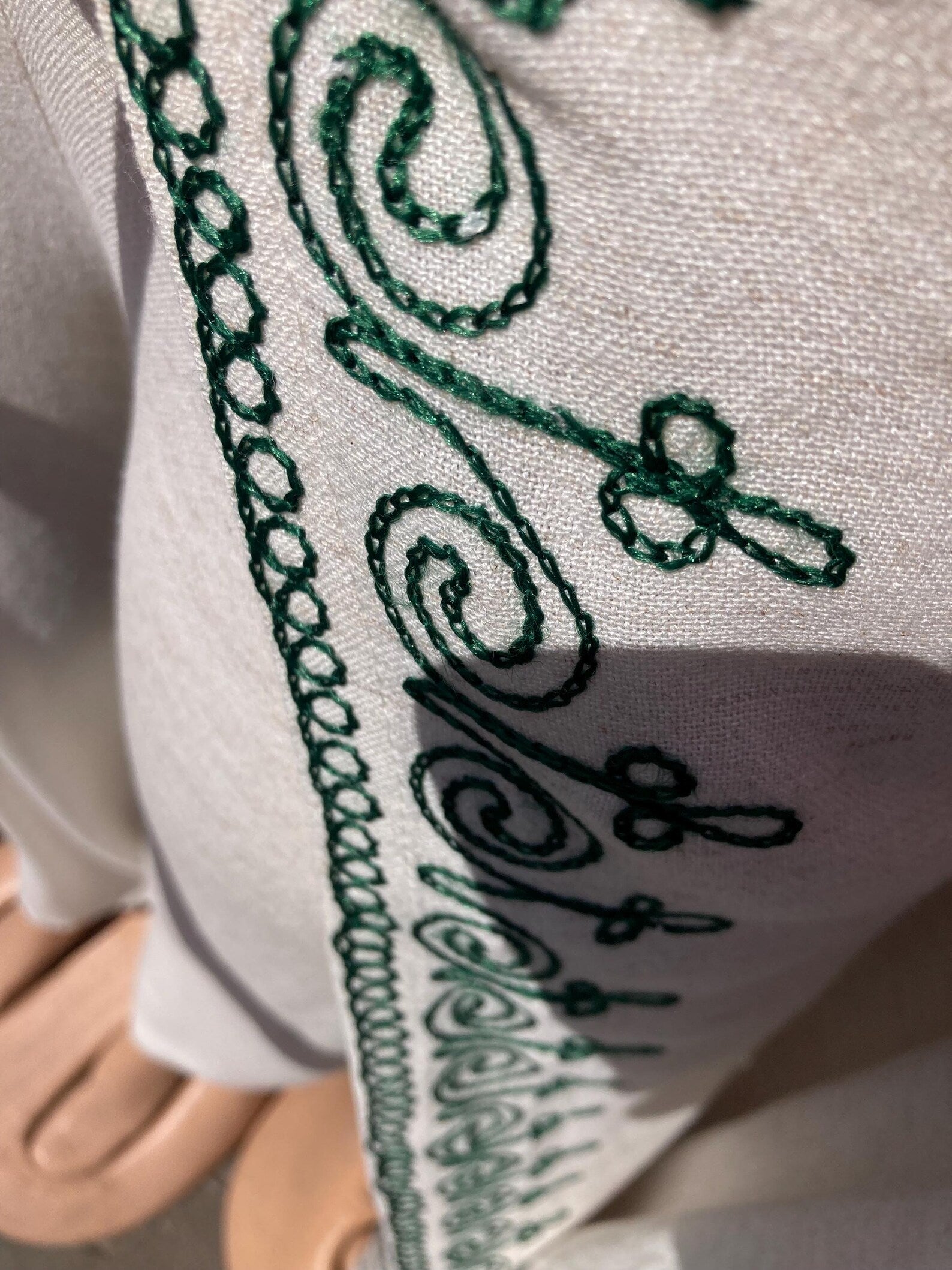 Ensemble lin marocain brodé
